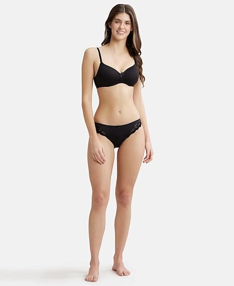 Jockey FE23 Women’s Wirefree Padded Cotton T-Shirt Bra – Medium Coverage Multiway with Detachable Straps